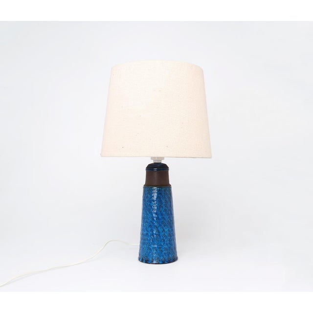 Blue Ceramic Table Lamp by Nils Kähler for Kähler, 1960s For Sale - Image 12 of 12