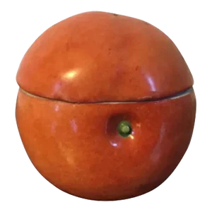 Early 19th Century Continental German Porcelain Fruit Tureen in the Form of Naturalistic Orange