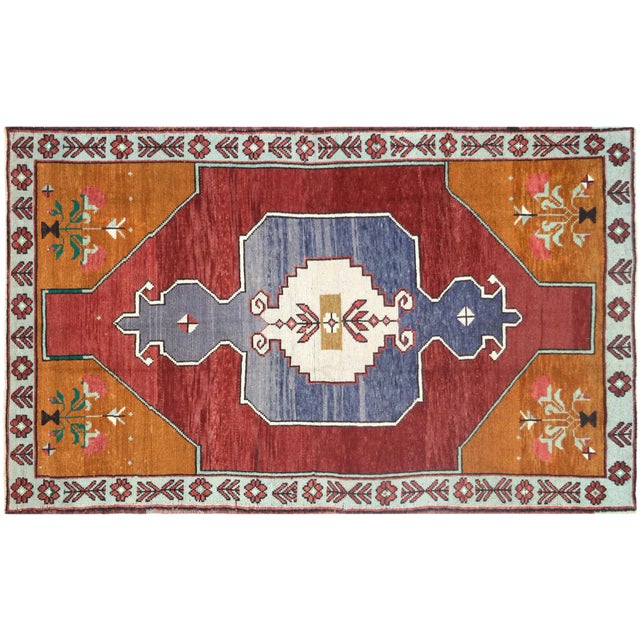1960s Turkish Oushak Rug For Sale