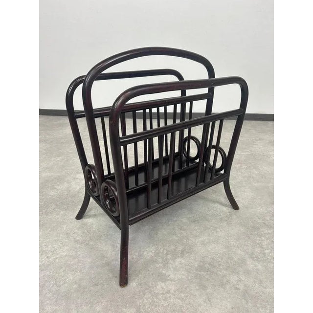 Magazine holder no.33 by Thonet in very nice original condition. This piece is attributed to the mentioned designer/maker....