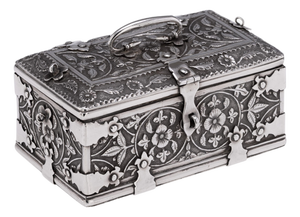 Antique Indian Madras Silver Casket, 1890