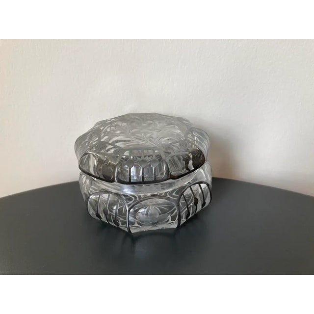 Jewelry Box With Silver Overlay by Heisey, Early 20th Century For Sale - Image 16 of 18