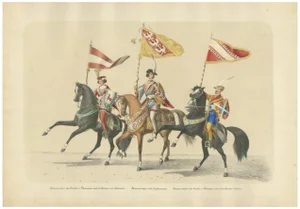H. Jenny, Heraldic Procession Banner Bearers, 1855, Paper