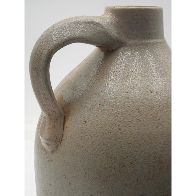 19th Century g.w. Fulper & Bros. Blue Stoneware Jug W. Handle For Sale - Image 5 of 12