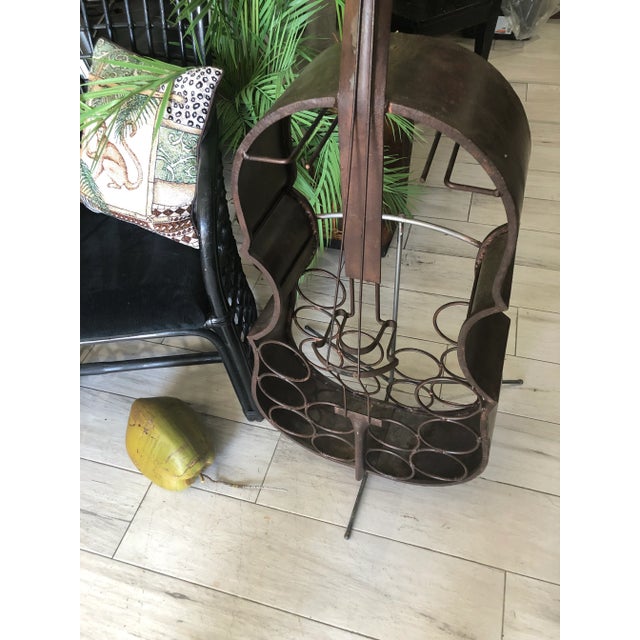 Art Deco Cello Custom Wrought Iron Bar For Sale In Miami - Image 6 of 11