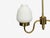 Metal 1950s Swedish Modern, Pendant Light, Etched Opal Glass, Brass For Sale - Image 7 of 11