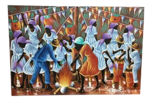 Large Vintage Haitian Painting