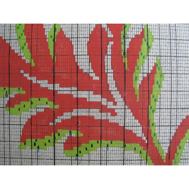 Antique Textile Design on Paper For Sale - Image 4 of 6