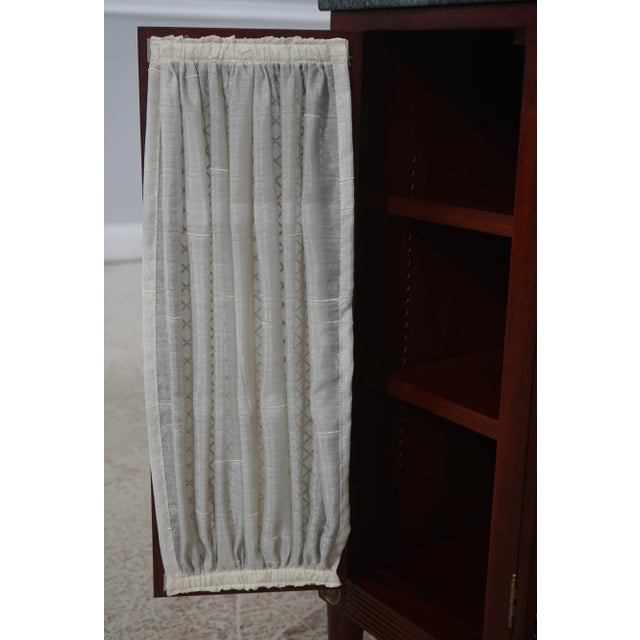 1970s McLain Weisland Regency Custom Mahogany Marble Top Credenza For Sale - Image 5 of 16