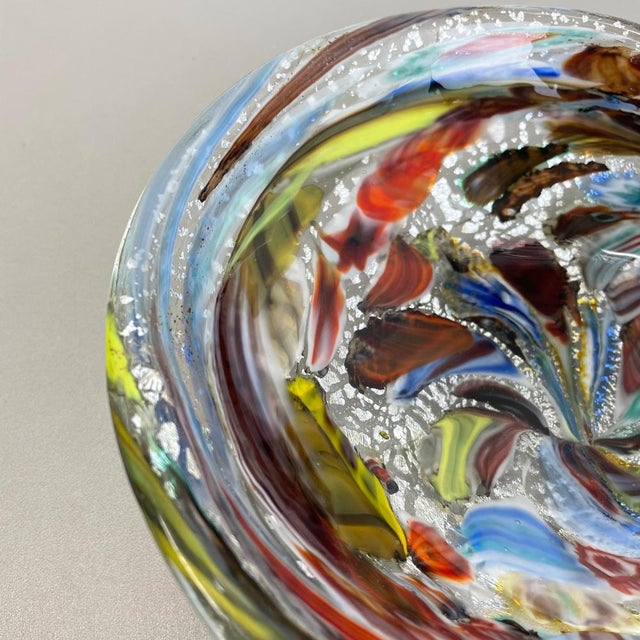 Silver Flakes Murano Glass Ashtray from Dino Martens, Italy, 1960s For Sale - Image 10 of 18