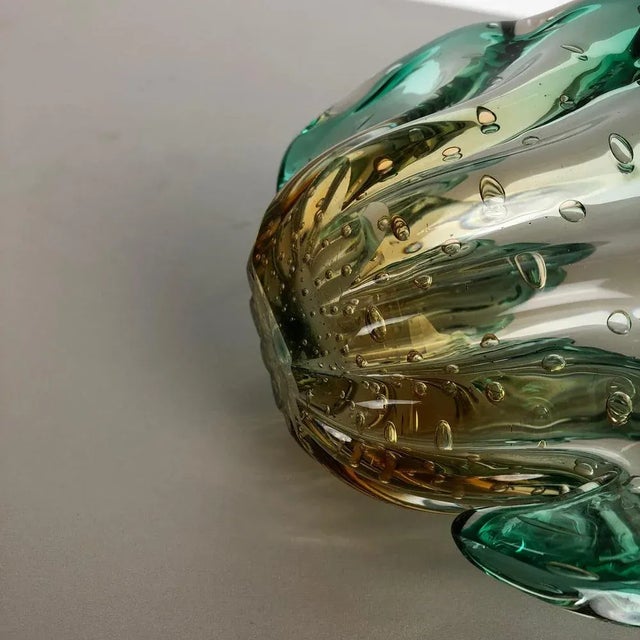 Bubble Murano Glass Shell Bowl Vase from Seguso Bullicante, Italy, 1970s For Sale - Image 14 of 18
