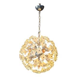 Mid-Century Glass Sputnik Chandelier, 1970s For Sale