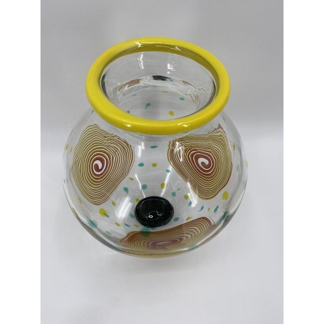 Postmodern Dei Solari Vase in Murano Glass by Giovanni Levante for Salviati, Italy, 1992 For Sale - Image 3 of 14