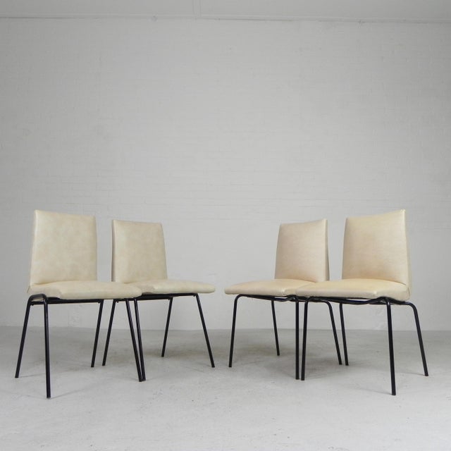 Metal Meurop Chairs attributed to Pierre Guariche, 1950s, Set of 4 For Sale - Image 7 of 18