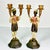 Early 1900s Antique Mediterranean Italian Venetian Moorish Painted Bronze Candelabras - A Pair For Sale - Image 16 of 17