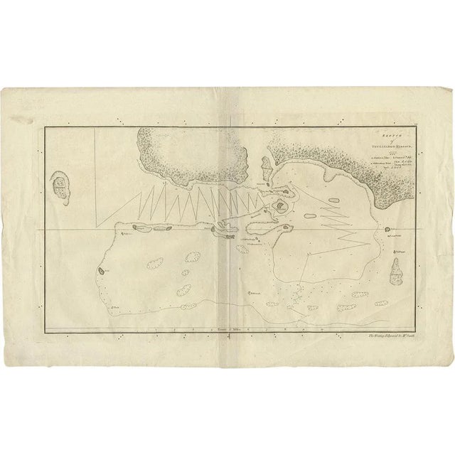 Antique Map of the Harbour of Tongatabu by Cook, 1784 For Sale