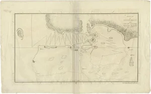 Antique Map of the Harbour of Tongatabu by Cook, 1784