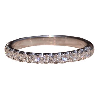 The Michael M Lane: Michael M Signed White Gold French Set Diamond Band Set with Diamonds For Sale