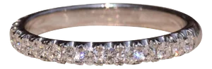 The Michael M Lane: Michael M Signed White Gold French Set Diamond Band Set with Diamonds