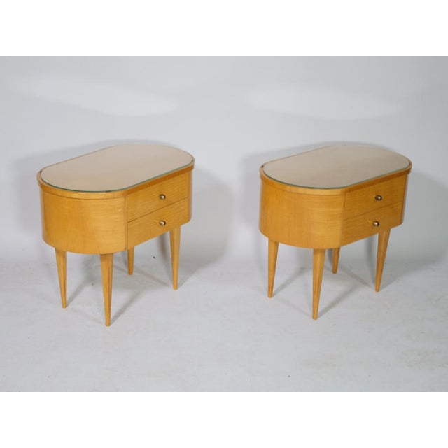 Filigree Side Dressers in Cherry Wood, 1960s, Set of 2 For Sale - Image 11 of 12