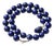 Lapis Lazuli Beaded Necklace With Vintage Sterling Silver Scarab Clasp For Sale