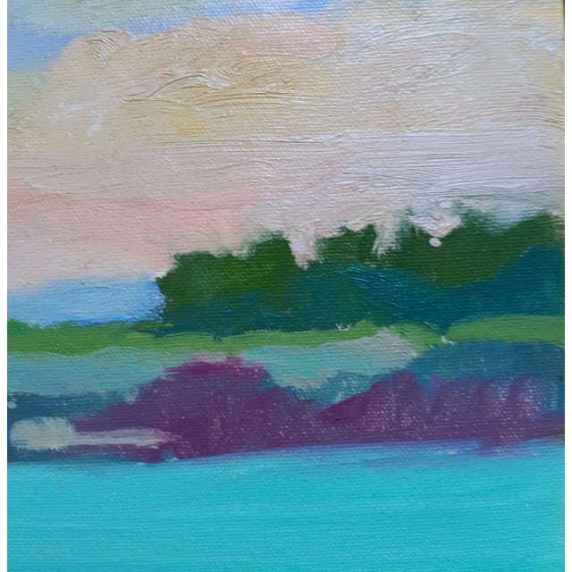 Abstract Shoreline Abstract Oil Painting For Sale - Image 3 of 4