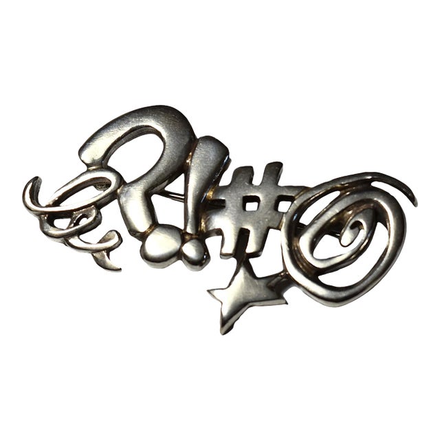 Mid 20th Century Artisan Sterling Silver Pin Brooch Fun Humor For Sale
