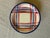 Mid-Century Modern 1950s MCM Set of Seven (7) Metlox Vernonware Calico Red and Blue Plaid 6.5” Bread Plates For Sale - Image 3 of 7