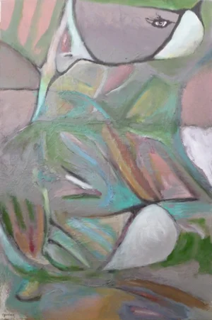 "Grey Whale" Contemporary Oil and Acrylic Painting by Scott Spencer