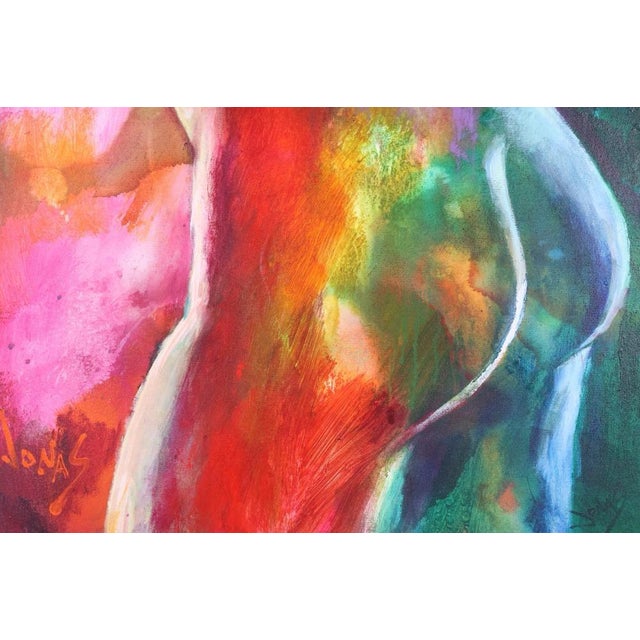 2010s Original Jonas Gerard Oil Painting “Cotton Candy #2” / “Calypso” 24” X 36” Signed For Sale - Image 5 of 12