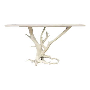 Revelation Organic Modern White Big Sur Branch Console Table