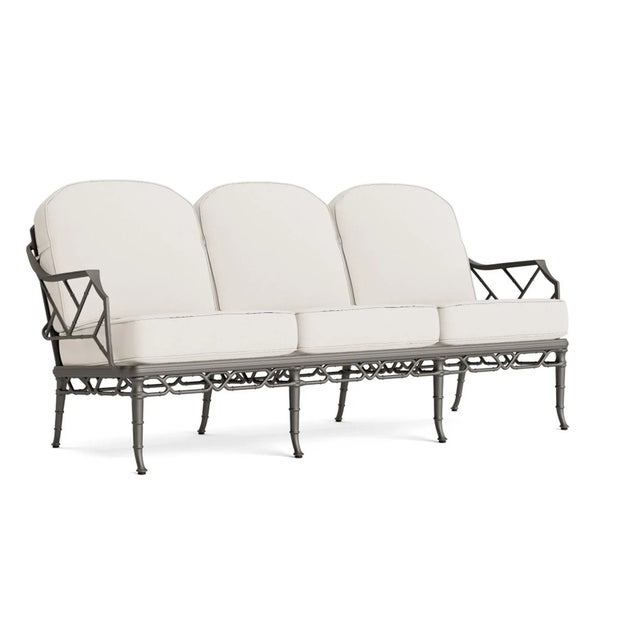Brown Jordan Calcutta Sofa, Mica frame with Fusion Natural fabric For Sale - Image 12 of 12