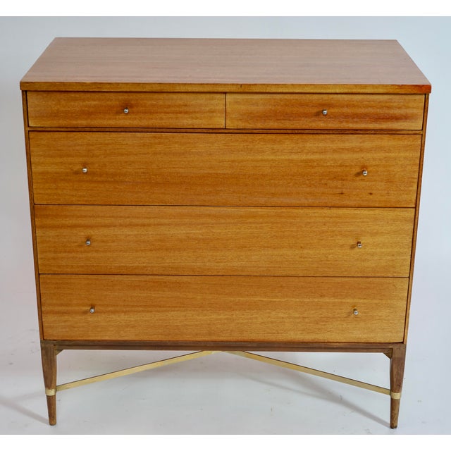 Paul McCobb's high-end furniture series by Calvin furniture of Grand Rapids. series with bleached mahogany veneer, brass...