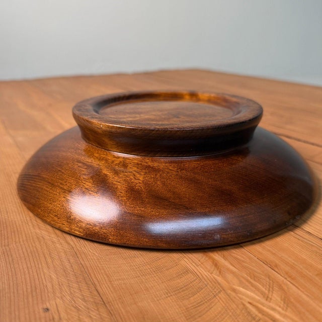 Japanese Wooden Sanuki-Bori Obon with Floral Motif, 1960s For Sale - Image 11 of 13