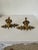 Metal Pair of Gilded Wrought Iron Sconces France 1920 For Sale - Image 7 of 13