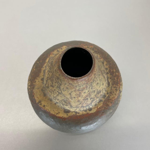 Super Pottery Fat Lava Multi-Color 816-1 Vase attributed to Ruscha, 1970s For Sale - Image 12 of 17