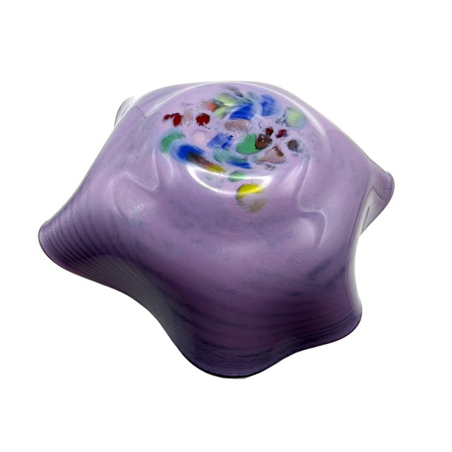 1980s Pretty Purple Murano Style Glass Plate For Sale - Image 13 of 14