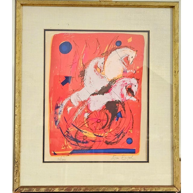 Nissan Engel (1931–2016), “Warriors Riding,” from the Bullet Series. Original color lithograph on paper, hand-signed in...