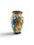 Charming vintage Italian hand-painted ceramic vase featuring an exuberant floral motif in rich shades of golden yellow,...