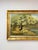 This evocative vintage impressionist landscape oil painting captures a serene river fishing scene in a warm, earthy...