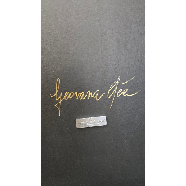Gold Gold Shadow Abstract Wall Art With Genuine Swarovski® Crystals For Sale - Image 8 of 13