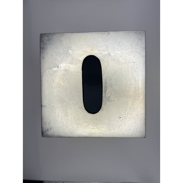 Oggetti Vintage Oggetti Square Silver Tissue Box For Sale - Image 4 of 4