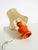 1960s Orange Ceramic Table Lamp with Cocoon Shade | Made in Italy For Sale - Image 18 of 18