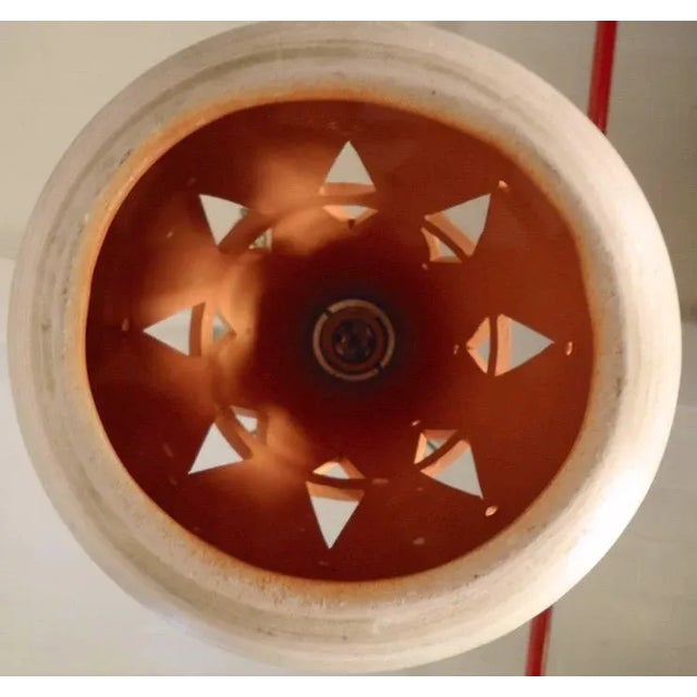 1960s Mid-Century Pottery Pendant For Sale - Image 5 of 6