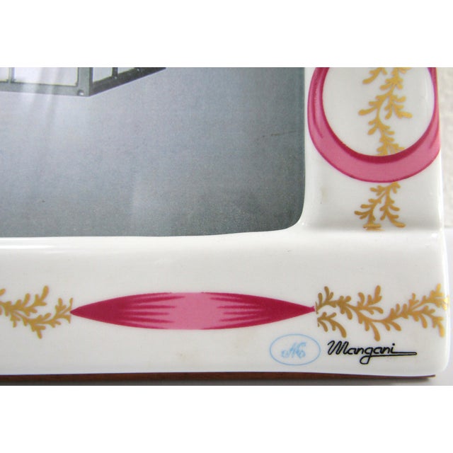 Mangani Italy Magenta and White Porcelain Frame For Sale In Miami - Image 6 of 11