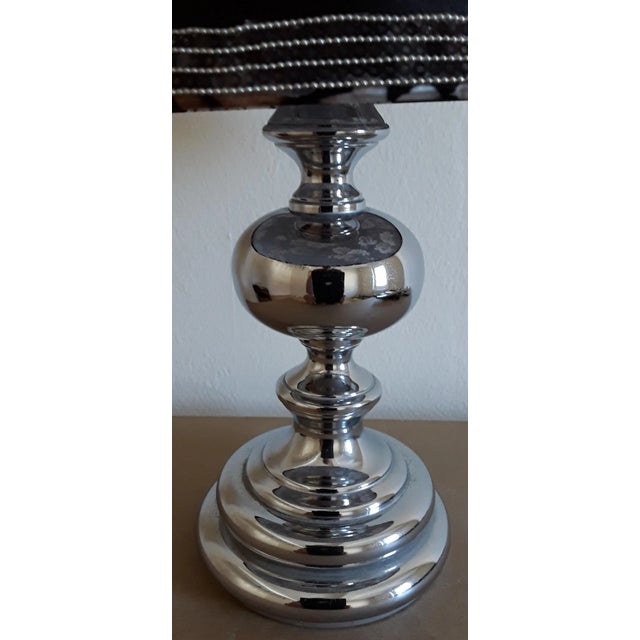 Vintage Chrome Table Lamp, 1970s For Sale - Image 4 of 6