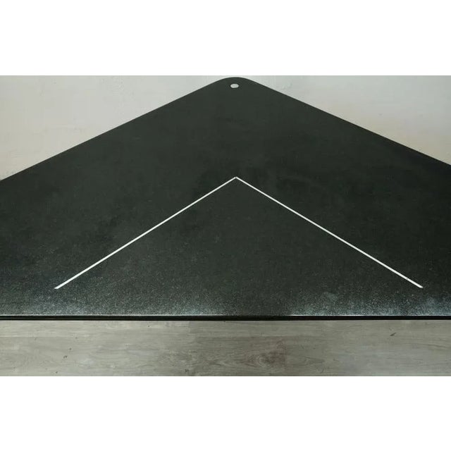 Black Triangular Desk Table, 1990s For Sale - Image 8 of 13