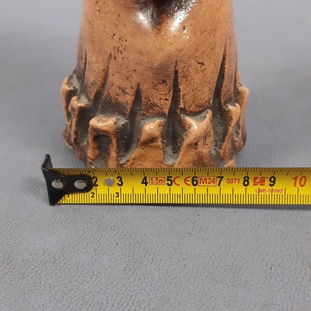 Brutalist Terracotta Sculpture of Elongated Face, 20th Century For Sale - Image 11 of 13