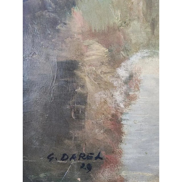 Modern Georges Darel, Pêcheur au bord de l'Arve, Oil on Canvas, Framed For Sale - Image 3 of 10