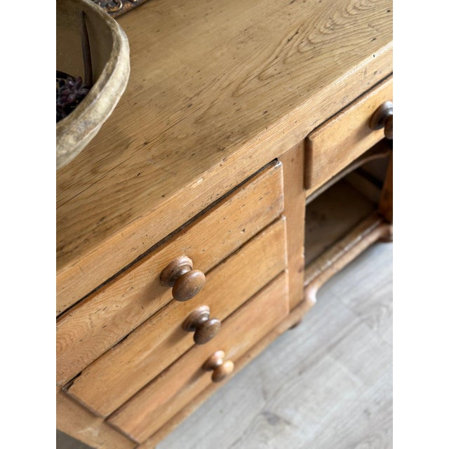 19th Century Antique English Pine Sideboard For Sale - Image 5 of 8